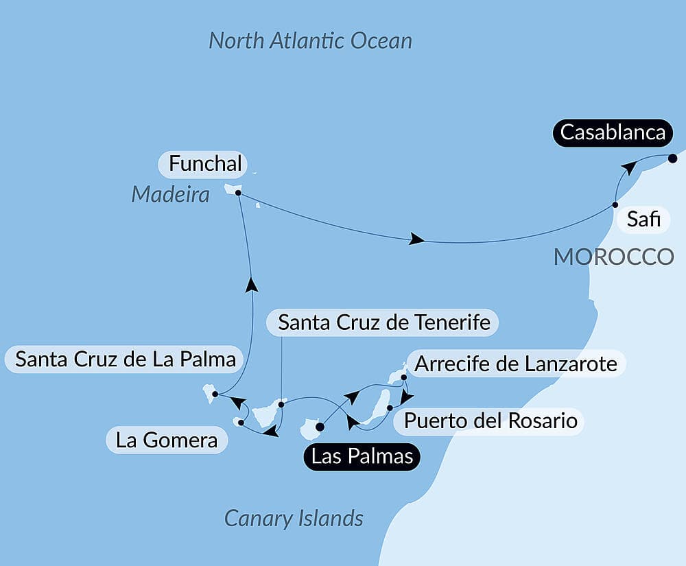 Atlantic odyssey from the Canary Islands to the shores of Morocco