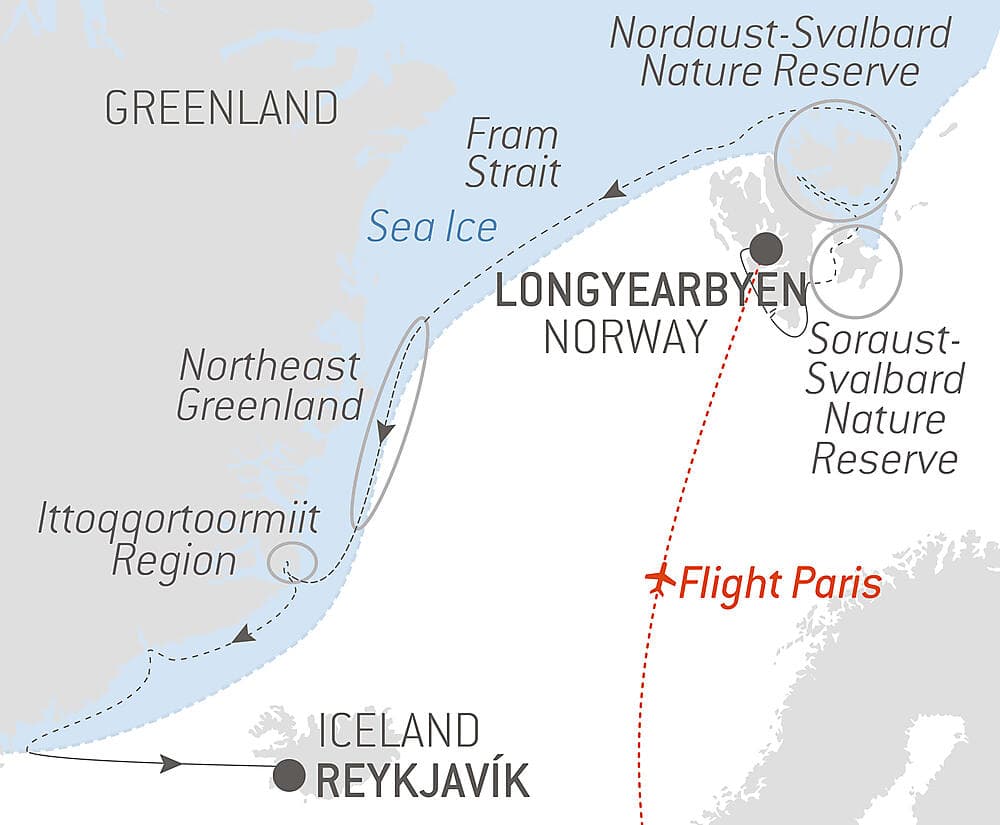 In the ice of the Arctic, from Svalbard to Greenland null