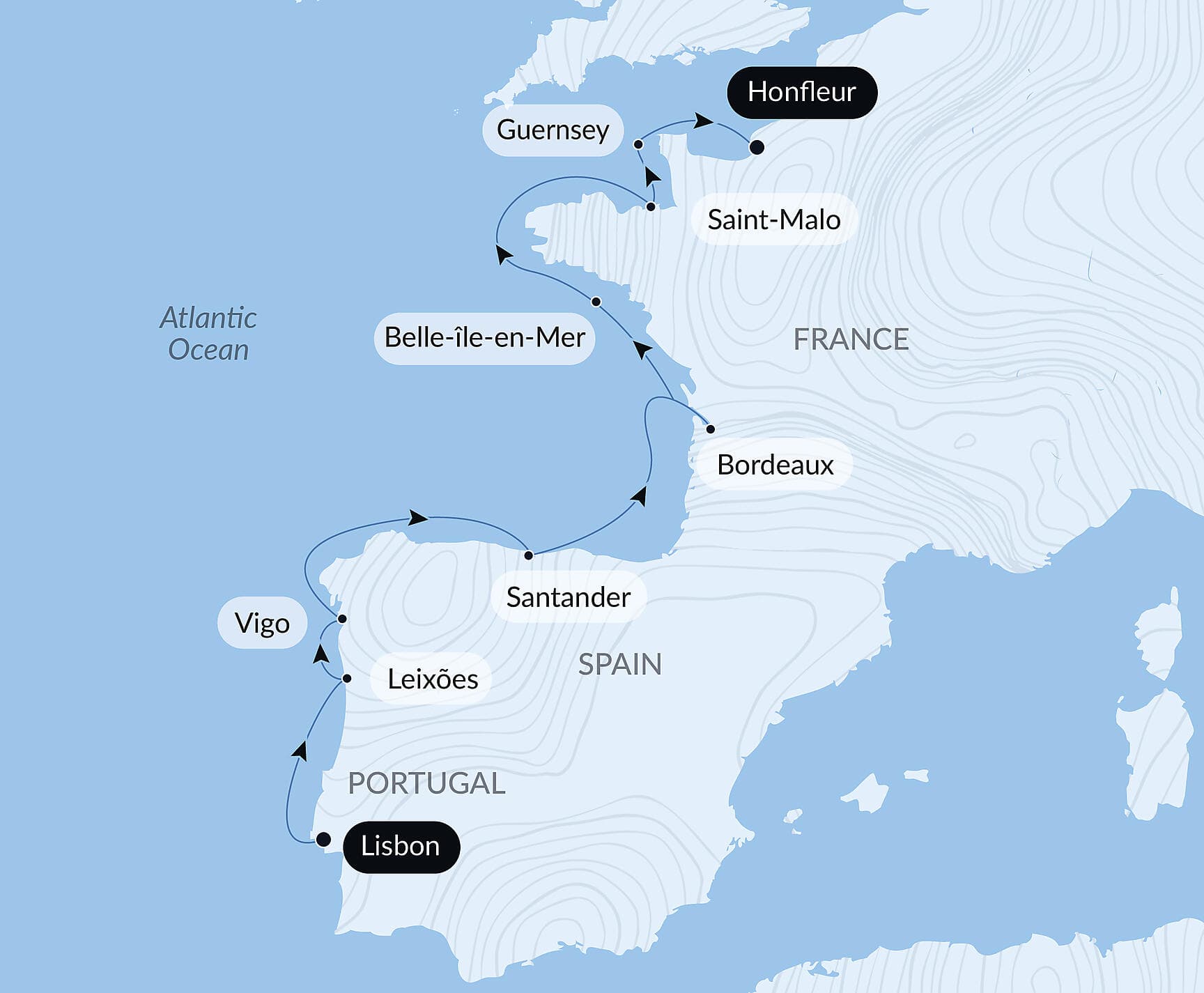 The Iberian Peninsula and Fortified cities of the Atlantic